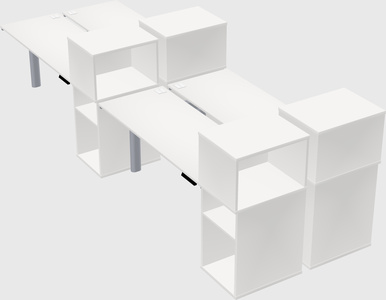 Shared electric desk + cabinet