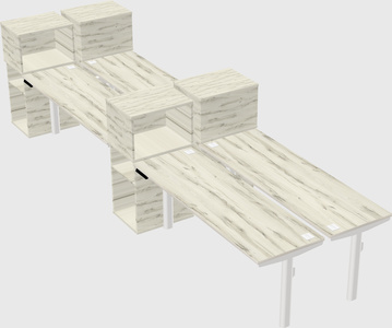 Shared electric desk + cabinet