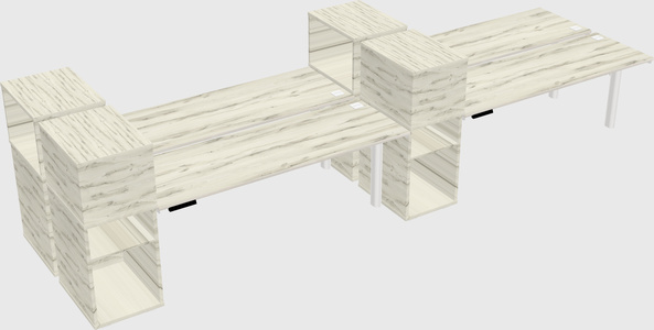 Shared electric desk + cabinet