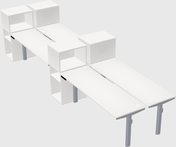 Shared electric desk + cabinet