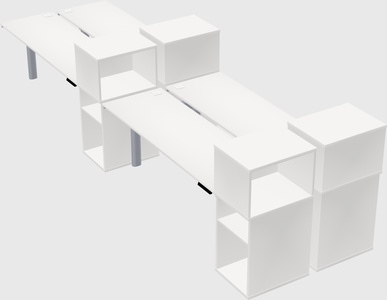 Shared electric desk + cabinet
