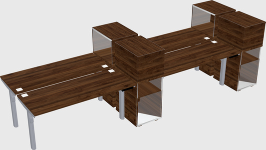 Shared electric desk + cabinet