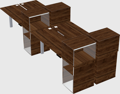 Shared electric desk + cabinet
