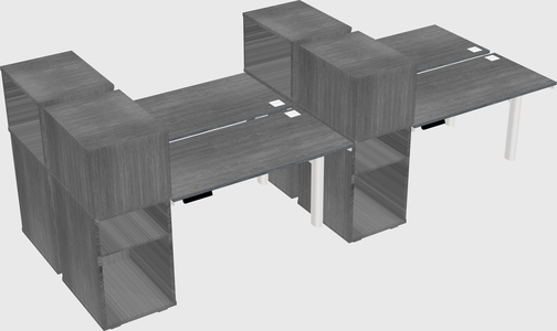 Shared electric desk + cabinet
