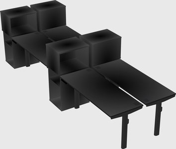 Shared electric desk + cabinet