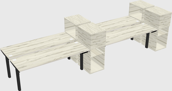 Shared electric desk + cabinet