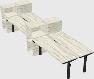 Shared electric desk + cabinet
