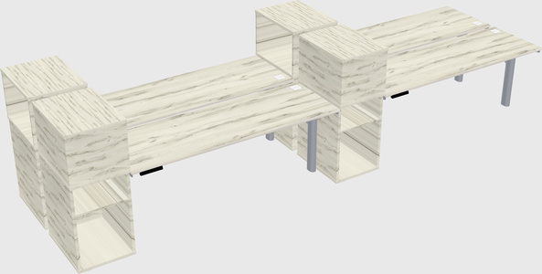 Shared electric desk + cabinet