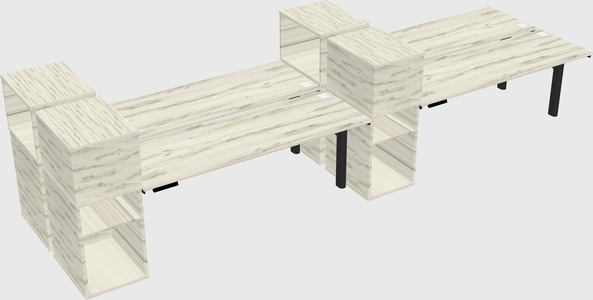 Shared electric desk + cabinet