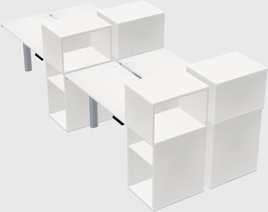 Shared electric desk + cabinet