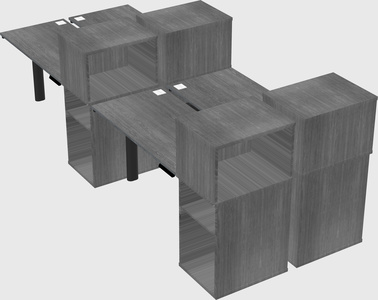 Shared electric desk + cabinet