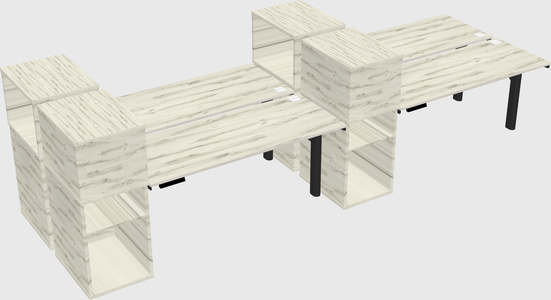 Shared electric desk + cabinet