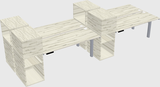 Shared electric desk + cabinet