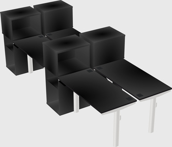 Shared electric desk + cabinet
