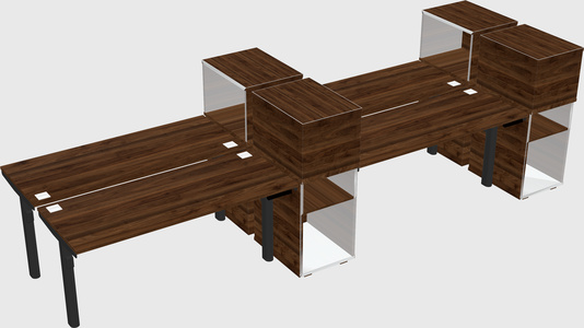 Shared electric desk + cabinet