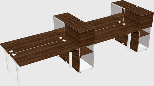 Shared electric desk + cabinet