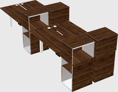 Shared electric desk + cabinet