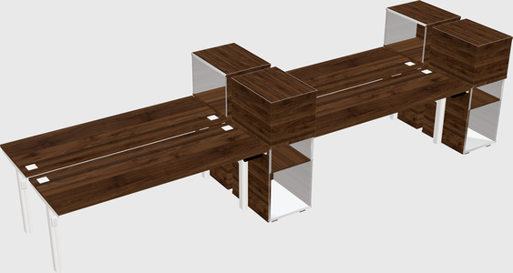 Shared electric desk + cabinet