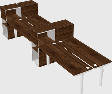 Shared electric desk + cabinet