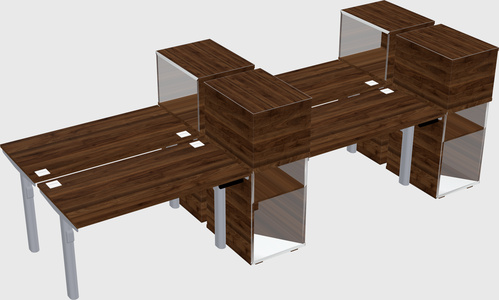 Shared electric desk + cabinet