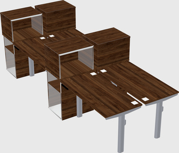Shared electric desk + cabinet
