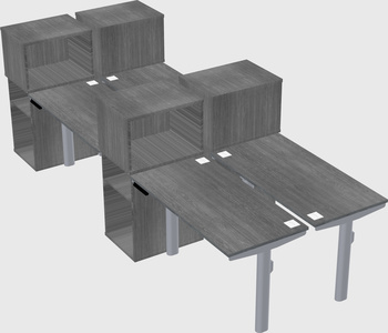 Shared electric desk + cabinet