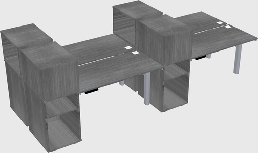 Shared electric desk + cabinet