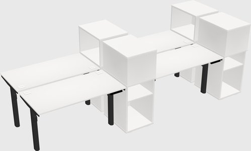 Shared electric desk + cabinet
