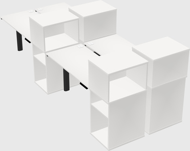 Shared electric desk + cabinet