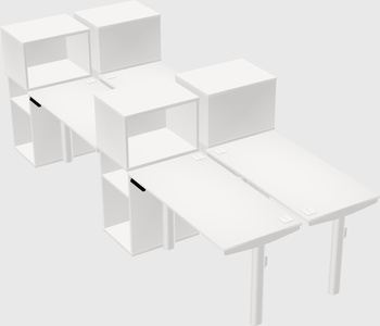 Shared electric desk + cabinet
