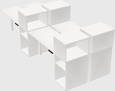 Shared electric desk + cabinet