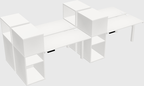 Shared electric desk + cabinet