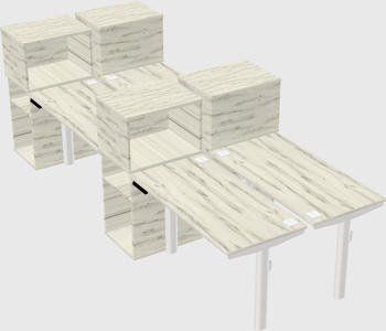 Shared electric desk + cabinet