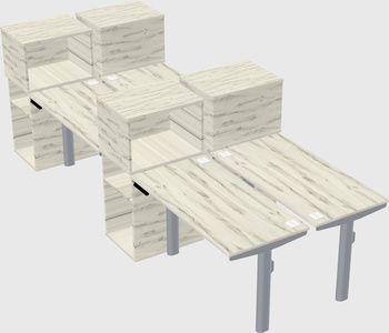 Shared electric desk + cabinet