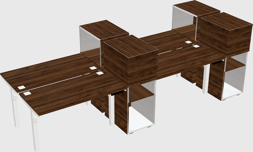 Shared electric desk + cabinet