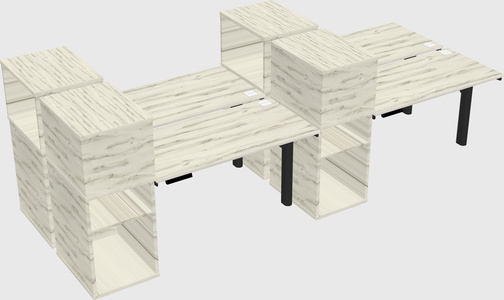 Shared electric desk + cabinet