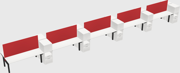 Shared electric desk + cabinet