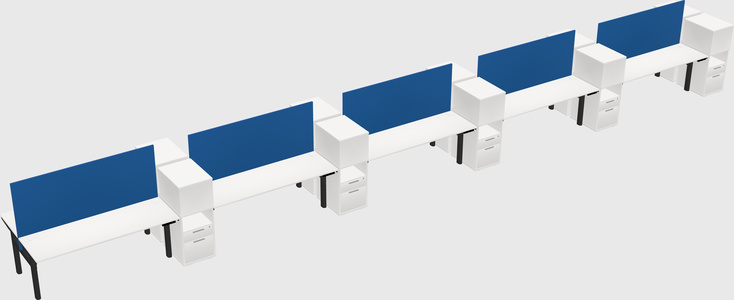 Shared electric desk + cabinet