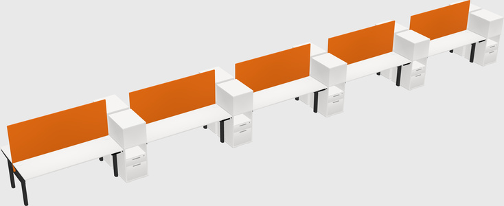 Shared electric desk + cabinet