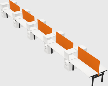 Shared electric desk + cabinet