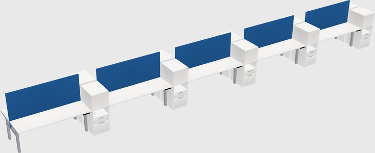 Shared electric desk + cabinet