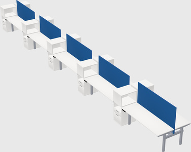 Shared electric desk + cabinet