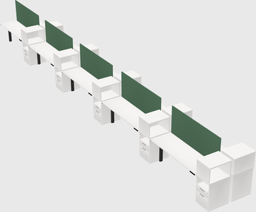 Shared electric desk + cabinet