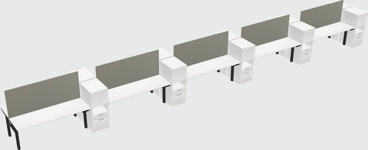 Shared electric desk + cabinet