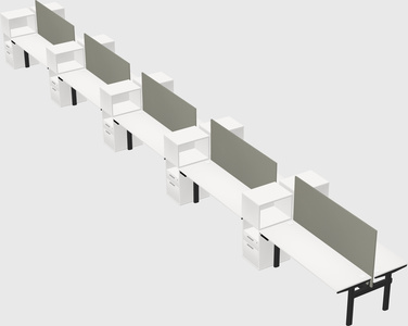 Shared electric desk + cabinet