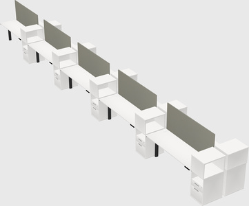 Shared electric desk + cabinet