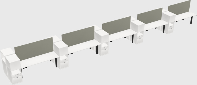 Shared electric desk + cabinet