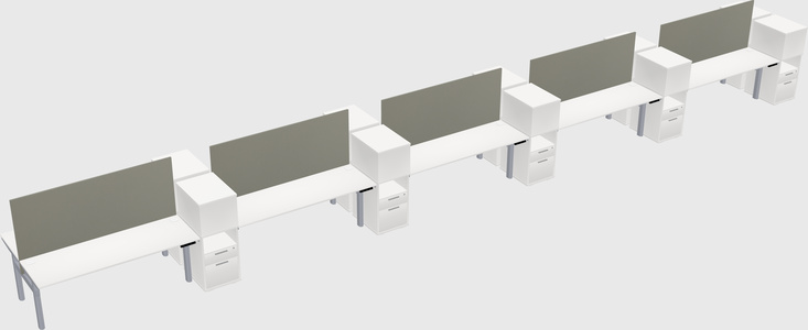 Shared electric desk + cabinet