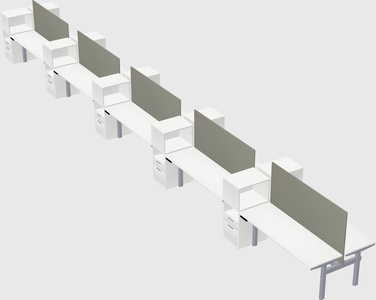 Shared electric desk + cabinet