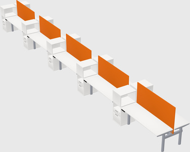 Shared electric desk + cabinet